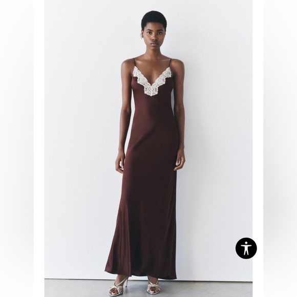 Zara Dresses & Skirts - Zara LACE SLIP DRESS ZW COLLECTION $109.00 Size Medium NWT